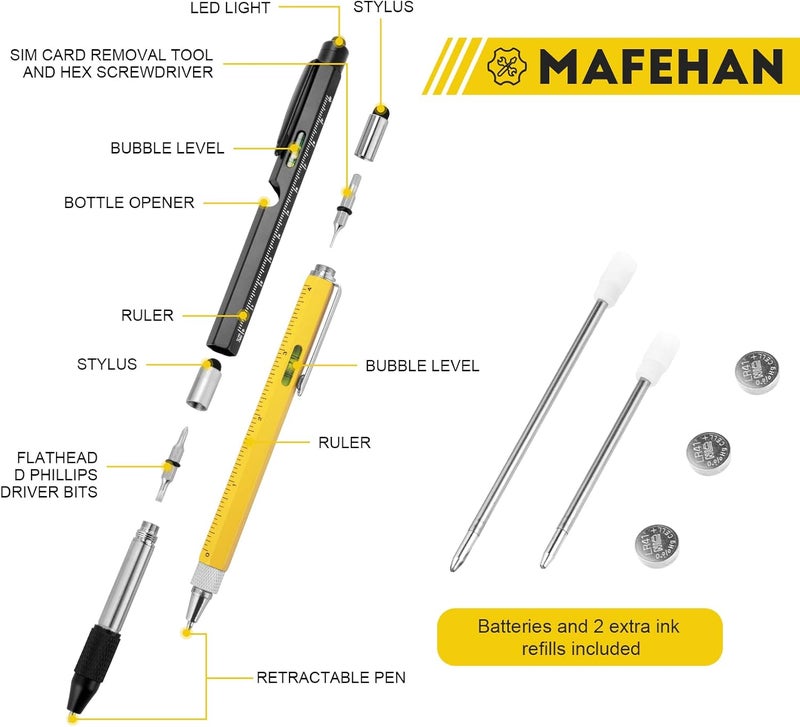 MAFEHAN 10 in 1 Multi-Tool Pen Set for Him, Cool Gadgets For Dads, Christmas Stocking Stuffers - Image 3